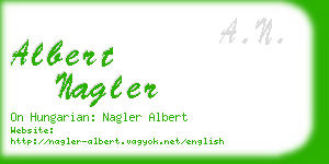 albert nagler business card